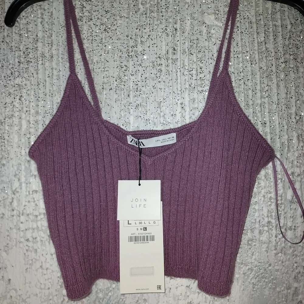 Zara ribbed knit top